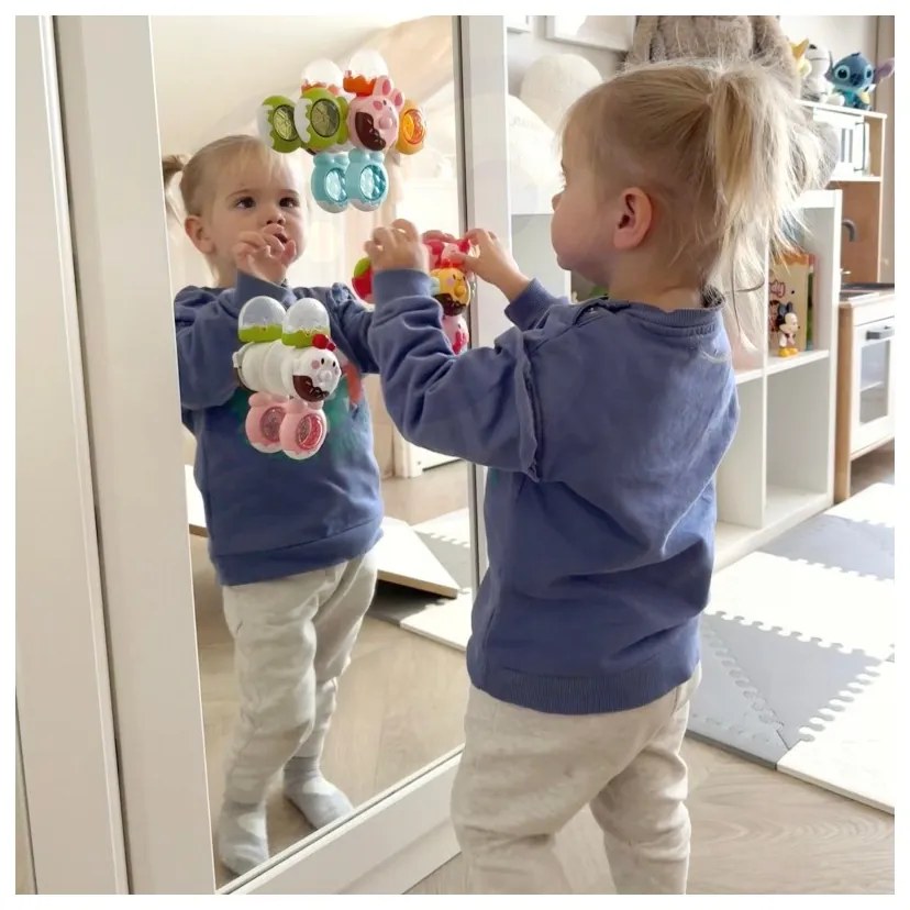 Woopie baby spinner zabawka sensoryczna pszczoła kurczak królik wymienne 3 szt.