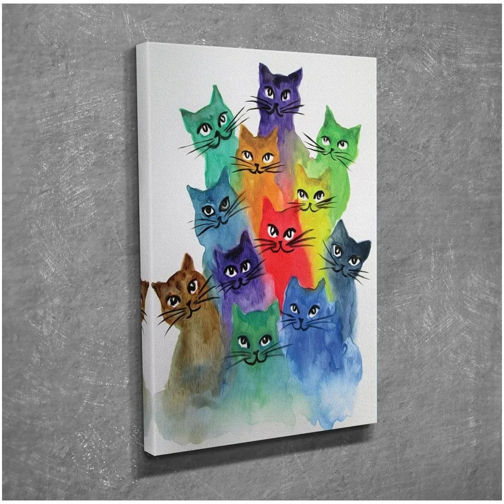 Obraz na płótnie Happy Cats, 30x40 cm