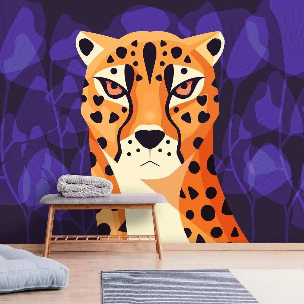 Fototapeta - Gepard, grafika (196x136 cm)