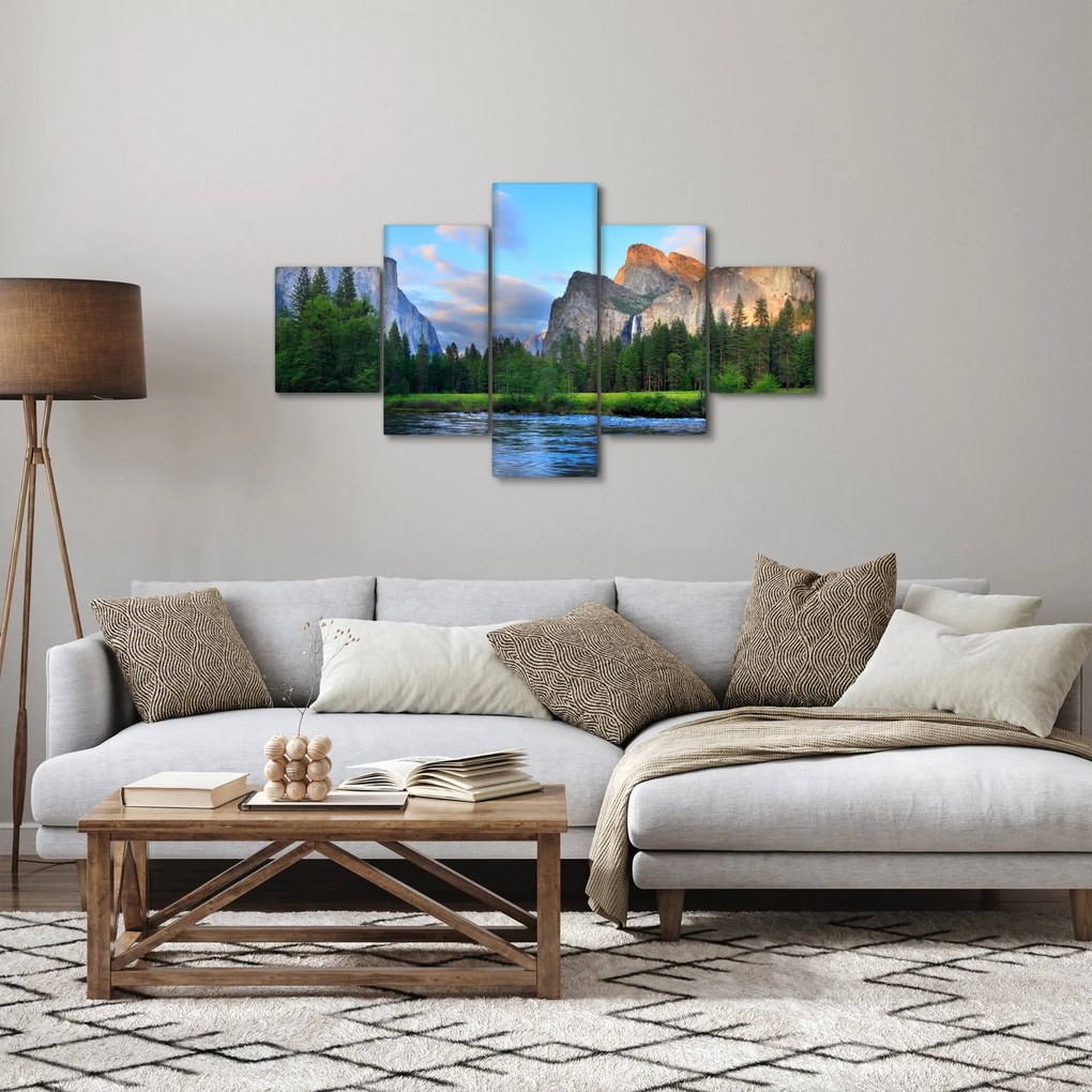Obraz dzikiego górskiego krajobrazu (125x70 cm)