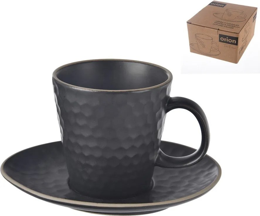 Czarna ceramiczna filiżanka do cappuccino 250 ml Tea Time – Orion