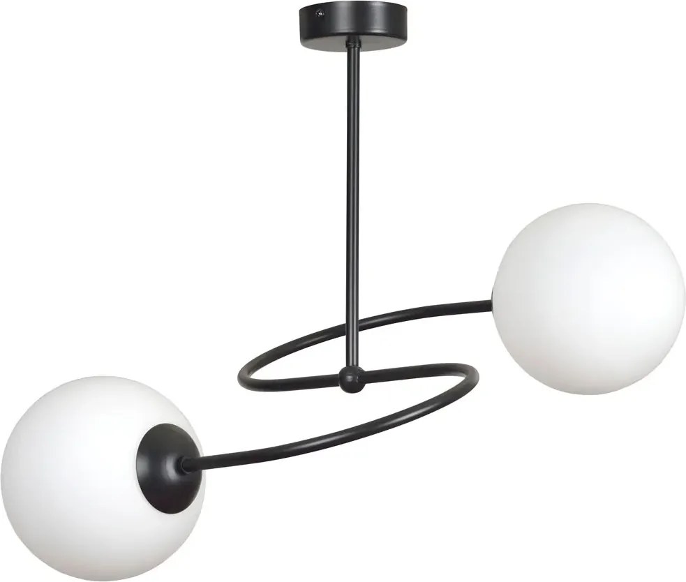 Czarna podwójna lampa sufitowa - 3X D099 W3-A41
