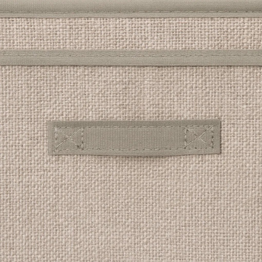 Organizer Tekstylny Szary Pudełko z Pokrywą 40x30x25cm do Szafy Garderoby