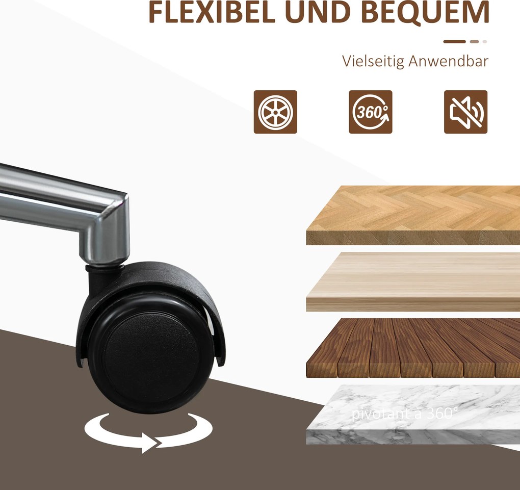 Vinsetto Fotel biurowy z funkcją masażu regulowany szary wygodny fotel do pracy | Aosom PL