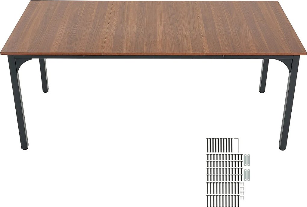 Stół Jadalny SucceBuy, Prostokątny z Drewna, 180 cm na 6 do 8 Osób, z Drewna MDF, do Użytku Domowego