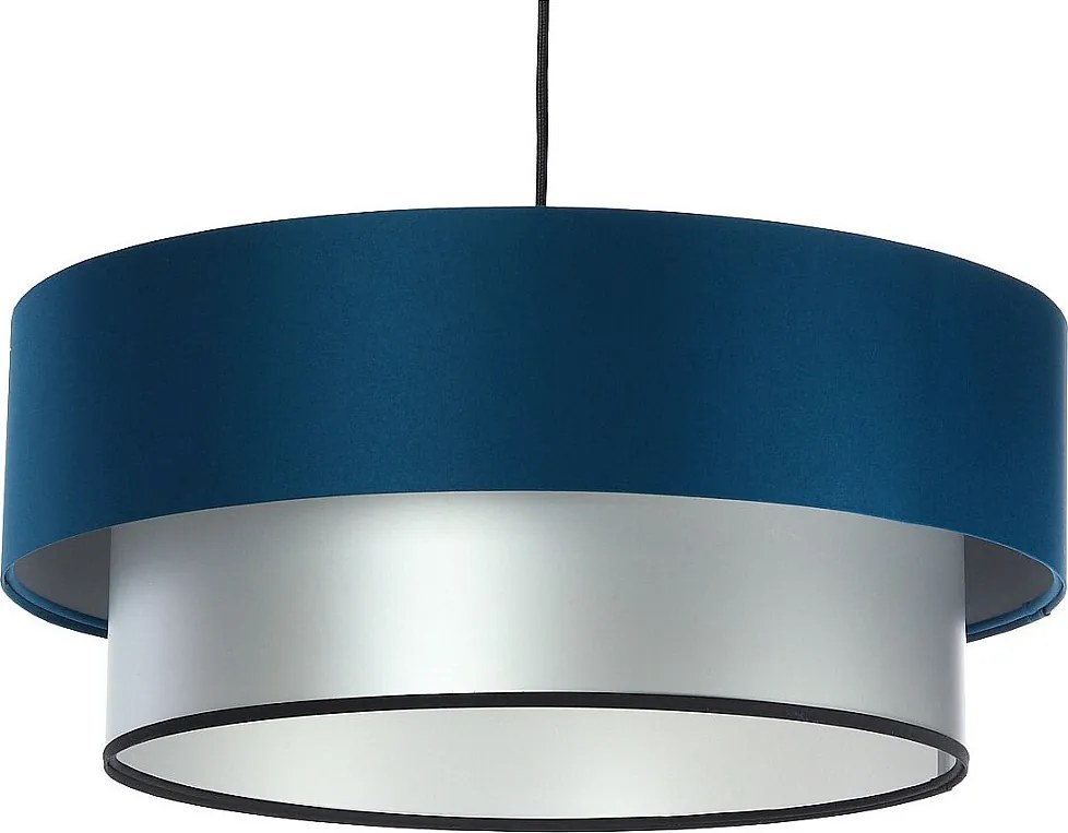 Lampa wisząca DOUBLE BLUE 50 granatowa/srebrna