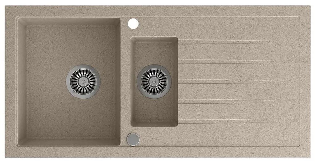 Sapho - Zlewozmywak kuchenny 100x50 cm granitowy/beżowy