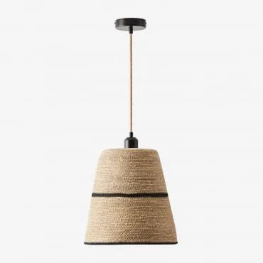 Lampa Sufitowa Karyse Miel - Czarna & Natural Karyse - Sklum