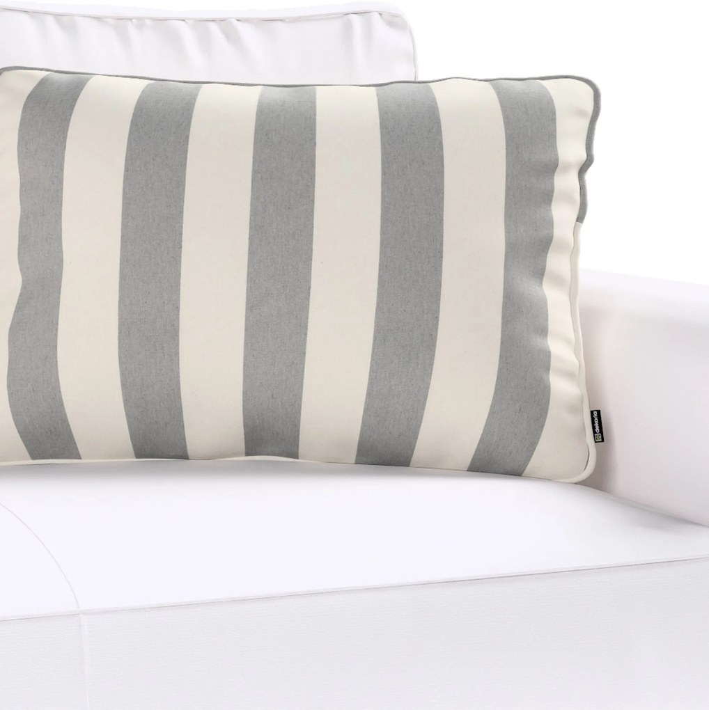 Poszewka Gabi na poduszkę prostokątna kolor szary tkanina wzorzysta