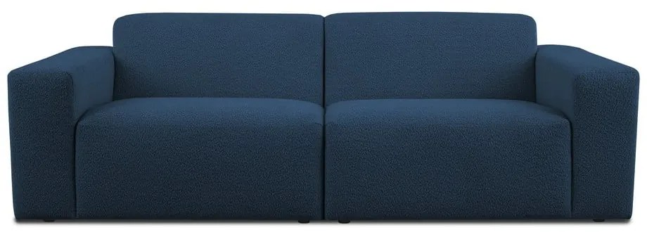 Ciemnoniebieska sofa z materiału bouclé 228 cm Roxy – Scandic