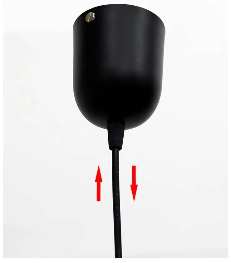 Czarna lampa wisząca ze szklanym kloszem ø 10 cm Felis – Candellux Lighting