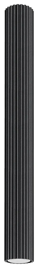 Plafon KARBON 60 czarny ryflowany SOLLUX  LIGHTING