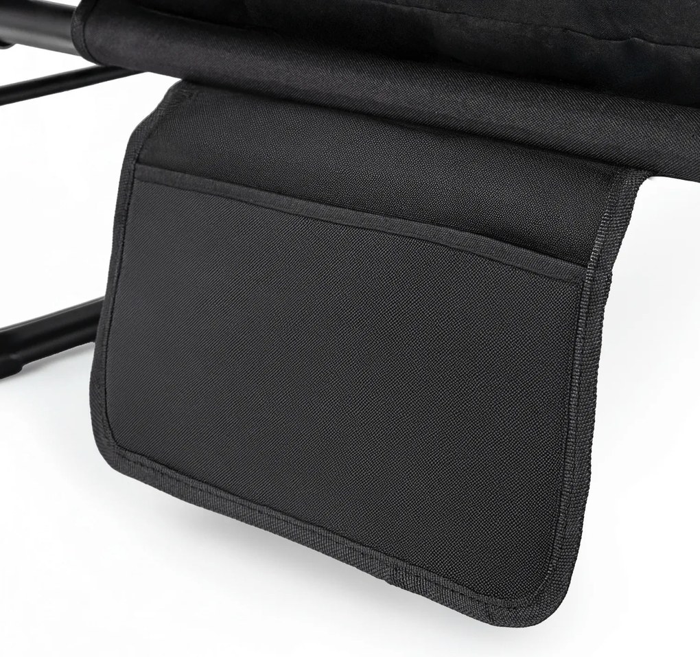 Leżak Ogrodowy SATURN 190x73 cm Czarny