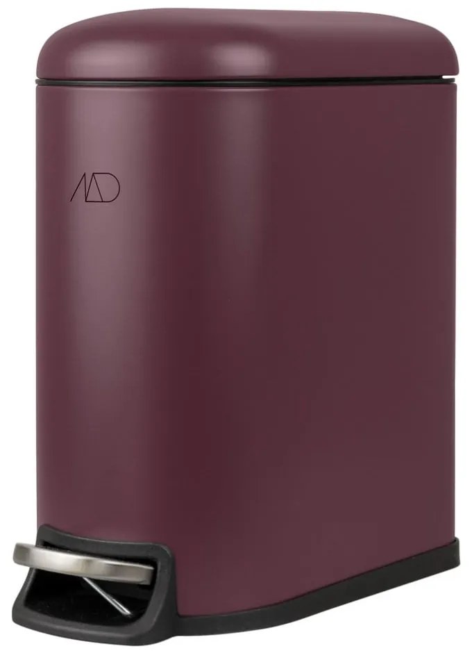 Ciemnofioletowy metalowy kosz na śmieci z pedałem 5 l Mini Walther – Mette Ditmer Denmark