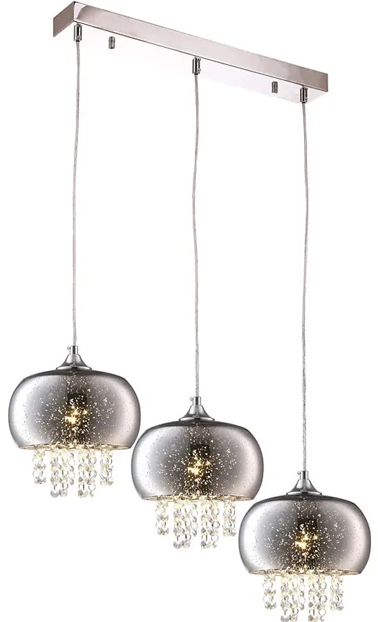 Potrójna lampa wisząca z kryształkami - 8X S001 P8-C32