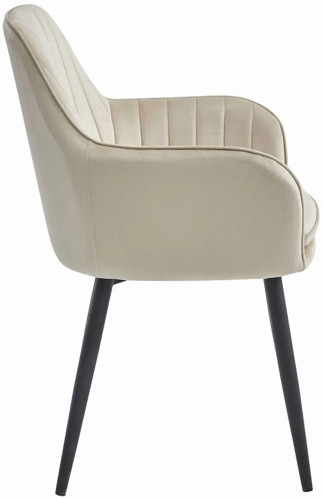 Komplet 2 beżowych krzeseł z podłokietnikami M9-W85