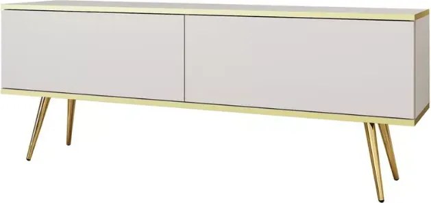 Nowoczesna szafka RTV Melvo 135 cm z push to open i pojemnym wnętrzem
