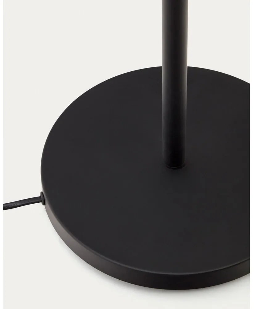 Czarno-biała lampa stojąca LED ze szklanym kloszem (wysokość 150 cm) Vauxall – Kave Home