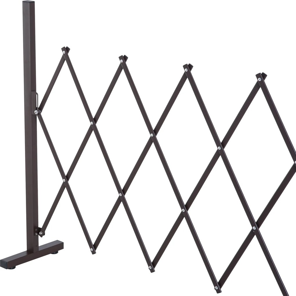 Ogrodzenie harmonijkowe bariera nożycowa 3m do magazynu garażu ogrodu | Aosom PL