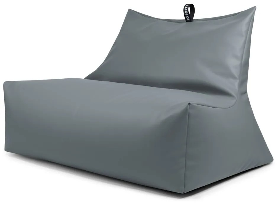 Szary worek do siedzenia z imitacji skóry Icy Sofa – So Soft?