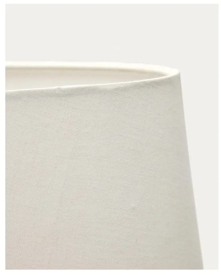 Czarno-biała lampa stołowa z tekstylnym kloszem (wysokość 72 cm) Foixa – Kave Home