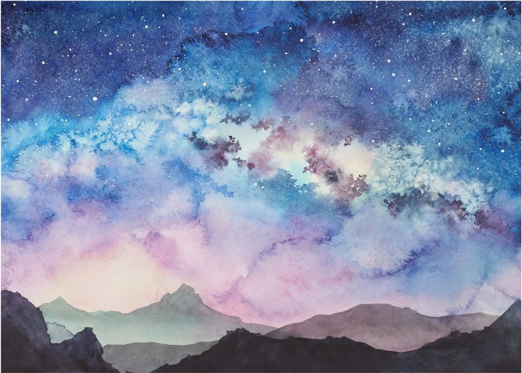 Obraz - Droga Mleczna, akwarela (70x50 cm)