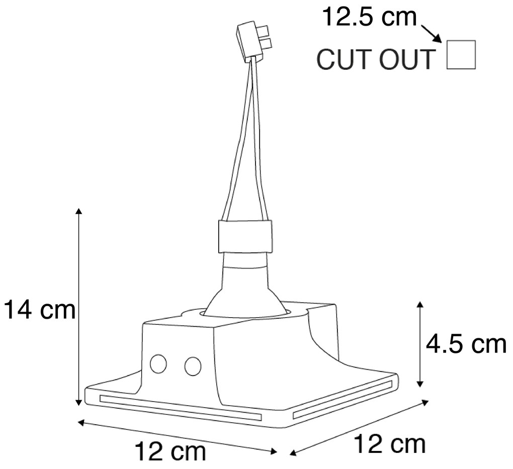 Inteligentny reflektor wpuszczany biały 12 cm okrągły z Wifi GU10 50mm - Gypsy