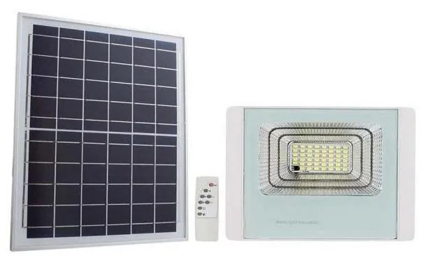 LED Zewnętrzny naświetlacz solarny LED/20W/3,2V IP65 4000K + pilot