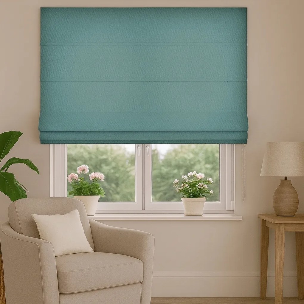 Roleta rzymska na wymiar Enjoy miętowa miękka gruba - do 140 cm