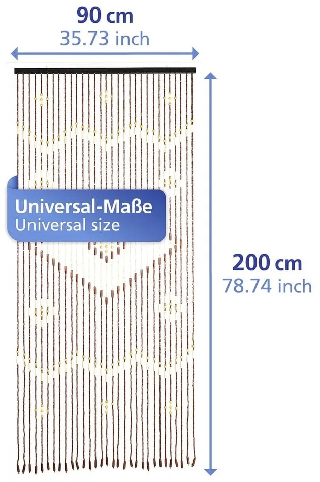 Bambusowa zasłona na drzwi w naturalnym kolorze 90x200 cm Rhombus – Maximex