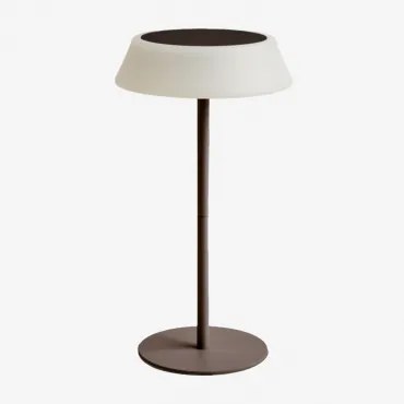 Bezprzewodowa Zewnętrzna Lampa Stołowa Solarna Led Z Polietylenu I Żelaza Ulenia Chocolate - Sklum