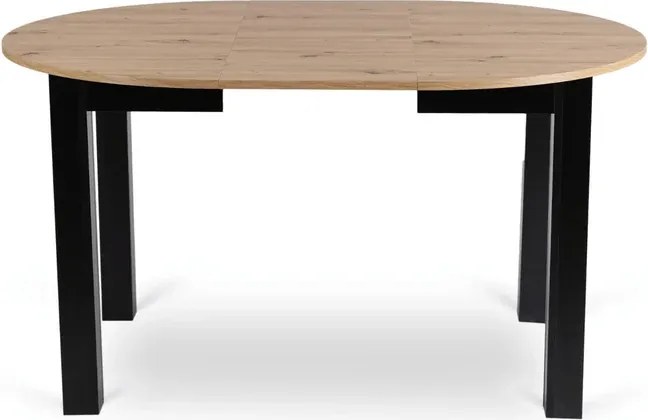 Stół Okrągły Rozkładany HARRY 102-142 cm Dąb Artisan/Czarny Loft