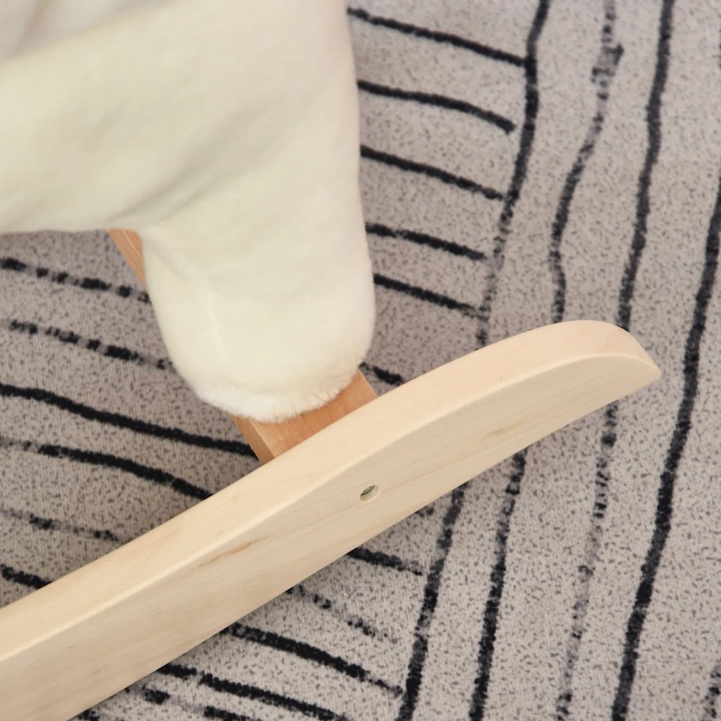 HOMCOM Koń na biegunach dla dzieci z odgłosami