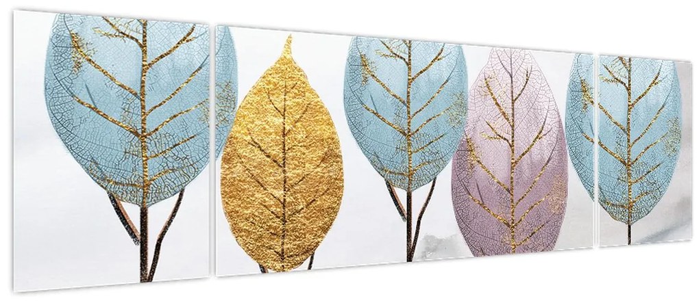 Obraz - Designowe drzewa (170x50 cm)