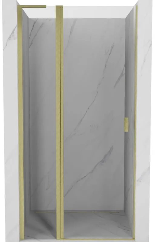 Mexen Mist L drzwi prysznicowe uchylne 95 cm, transparent, złote szczotkowane - 8A4L-095-000-55-00