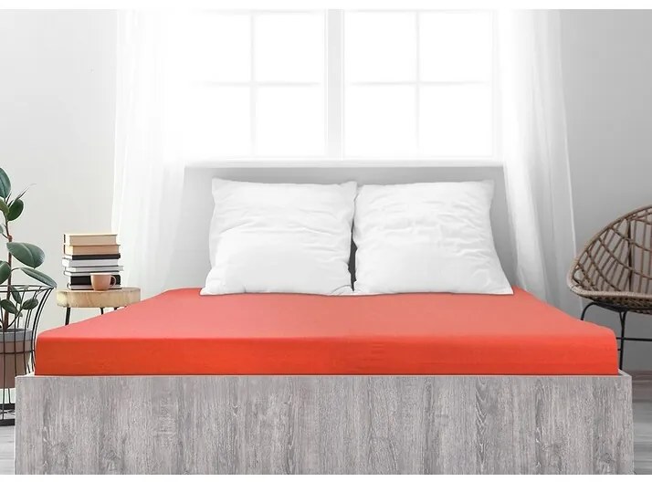 4Home prześcieradło jersey Ideal truskawkowy, 90 x 200 cm, 90 x 200 cm