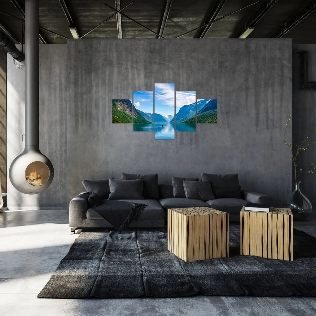 Obraz - Jezioro Lovatnet (125x70 cm)