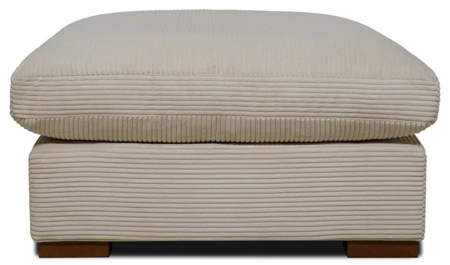 Beżowy sztruksowy puf Comfy – Scandic