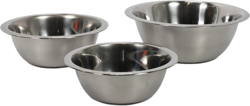 Miska ze stali nierdzewnej, zestaw 3 mis kuchennych 700 ml, 950 ml, 1900 ml