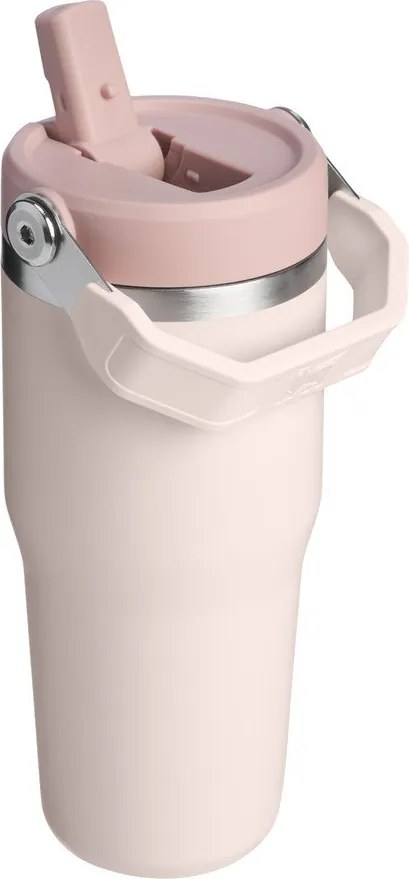 Jasnoróżowy termos ze stali nierdzewnej 410 ml IceFlow™ Flip Straw 2.0 Tumbler Rose Quartz – Stanley