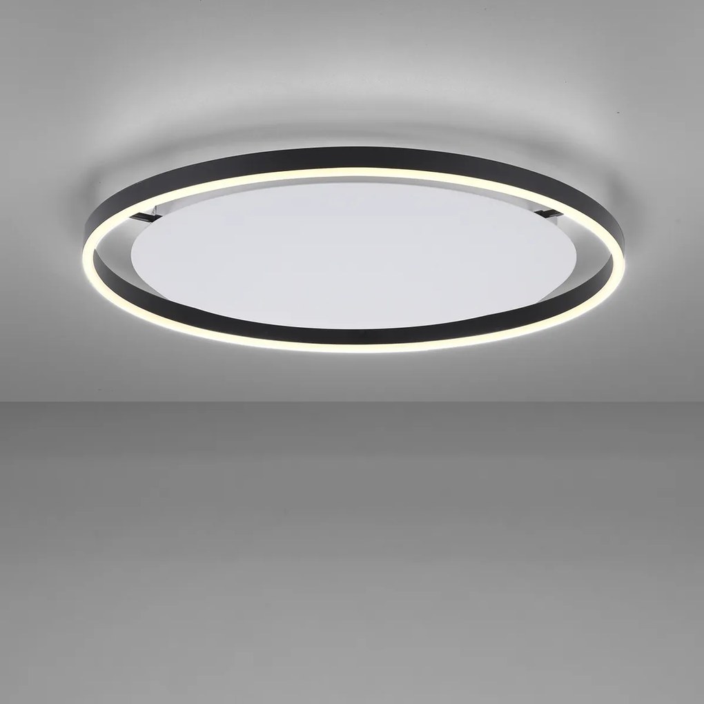 Lampa sufitowa ciemnoszara 60 cm z wbudowanymi diodami LED, 3-stopniowy ściemniacz - Zlatan Nowoczesny Oswietlenie wewnetrzne