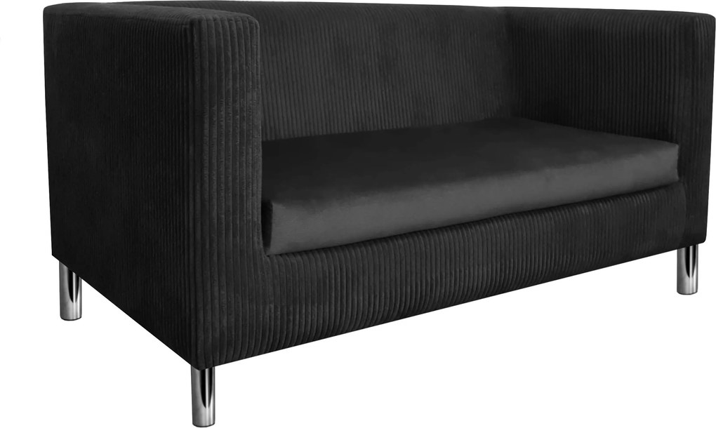 Sofa Monaco : Kolor nogi - Chrom, Kolor tkaniny - Kronos7/Poso135, Typ tkaniny - Kronos/Poso, Wysokość nogi - 15 cm