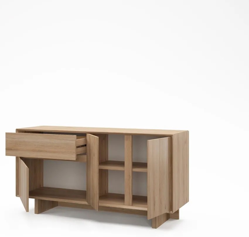 Komoda w dekorze dębu w naturalnym kolorze 146x76x45 cm Carpi – Marckeric