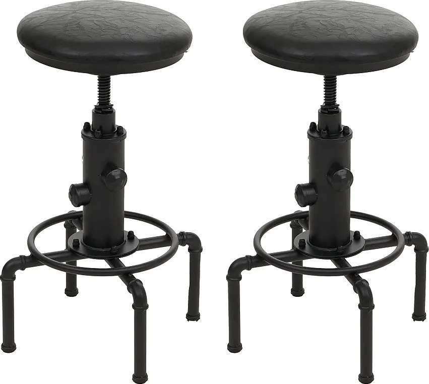 Stołki barowe MCW-N23 (zestaw 2 szt.),  czarne