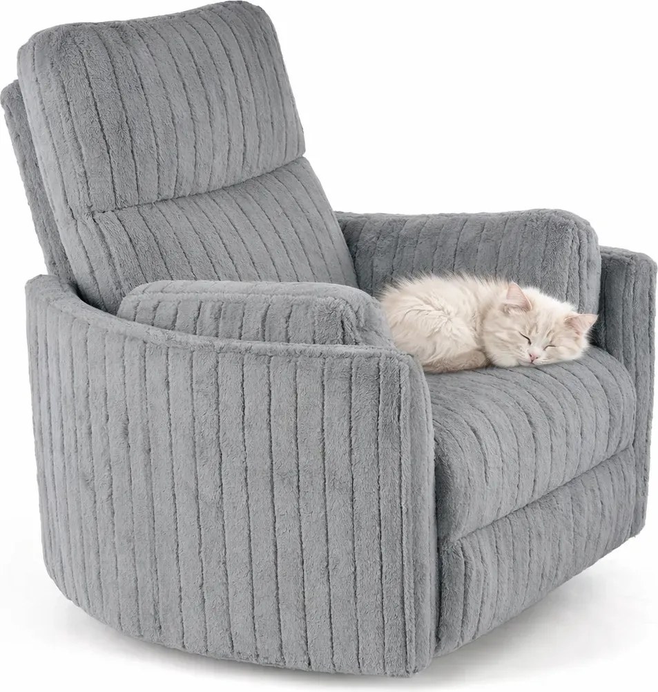 Popielaty rozkładany fotel wypoczynkowy  C0-K88