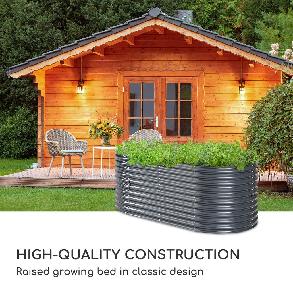 Blumfeldt Rondabox 200x100x80 cm Skrzynia na warzywa Antracyt