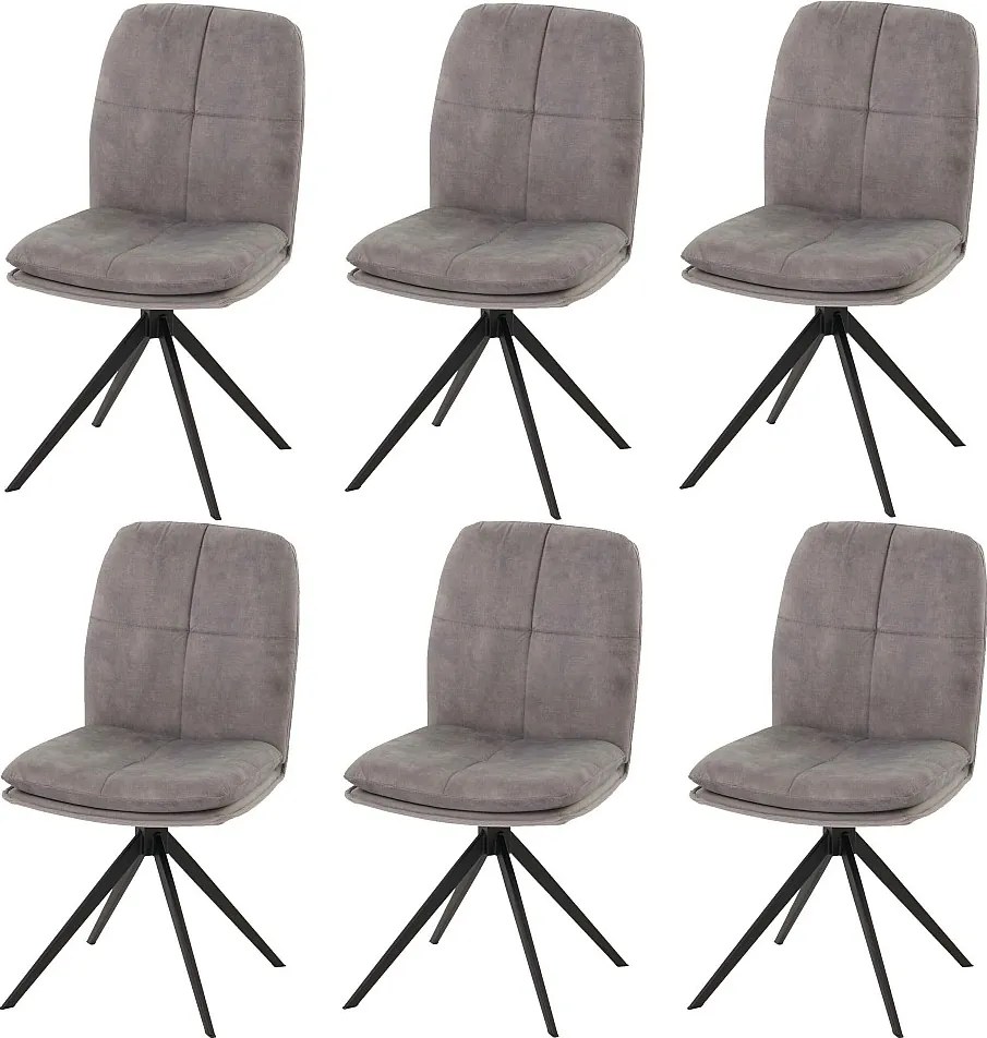 Krzesło do jadalni MCW-M68 (zestaw 6 sztuk),  szare