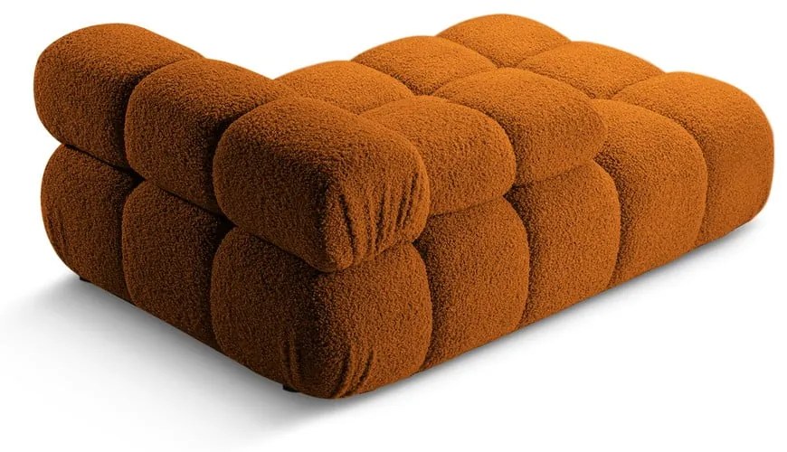 Pomarańczowy moduł sofy z materiału bouclé (lewostronny) Bellis – Micadoni Home