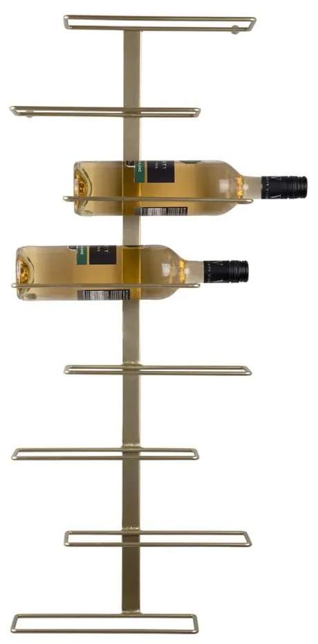 Wiszący metalowy regał na wino w kolorze złota liczba butelek 8 Float – PT LIVING