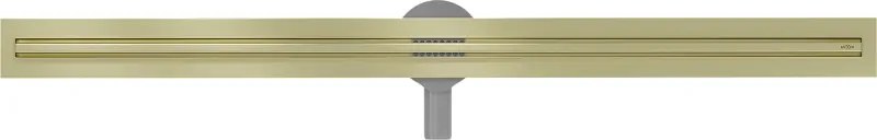 Mexen Flat 360° Slim odpływ liniowy obrotowy 110 cm, złoty szczotkowany - 1A41110